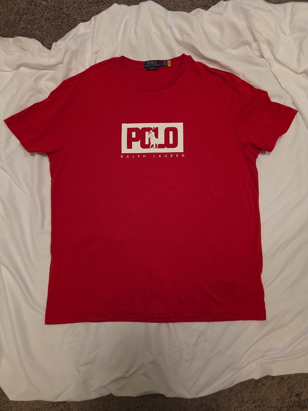 Ralph Lauren Red Logo Crew Neck Short Sleeve Tee
